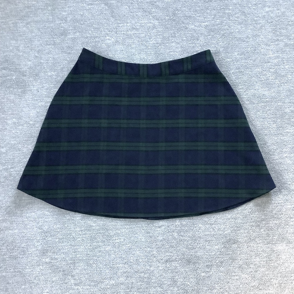 Old Navy Preppy Plaid Mini Skirt - Navy and Forest Green Sz. 10